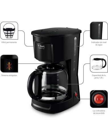 Cafetera T-Fal CM1408MX 12...